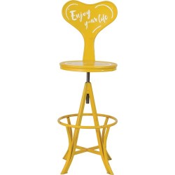 Sarı Metal Yüksek Bar Sandalyesi