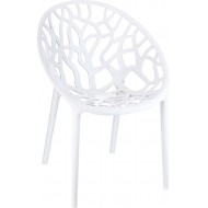 Siesta Crystal Sandalye Parlak Beyaz 