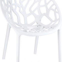 Siesta Crystal Sandalye Parlak Beyaz 