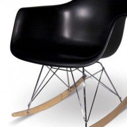 Eames Sallanır Siyah Sandalye