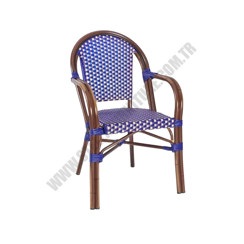 BAMBOO MAVİ BAHÇE SANDALYESİ