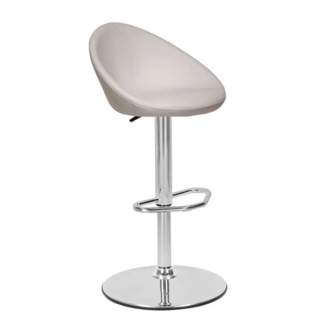 Beyaz Deri Bar Sandalyesi