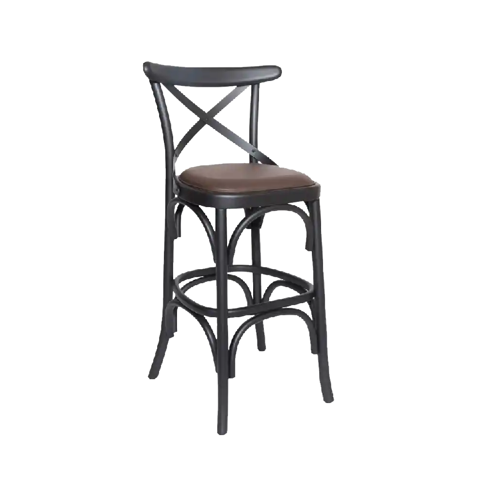 CROSS MİNDERLİ THONET BAR SANDALYESİ
