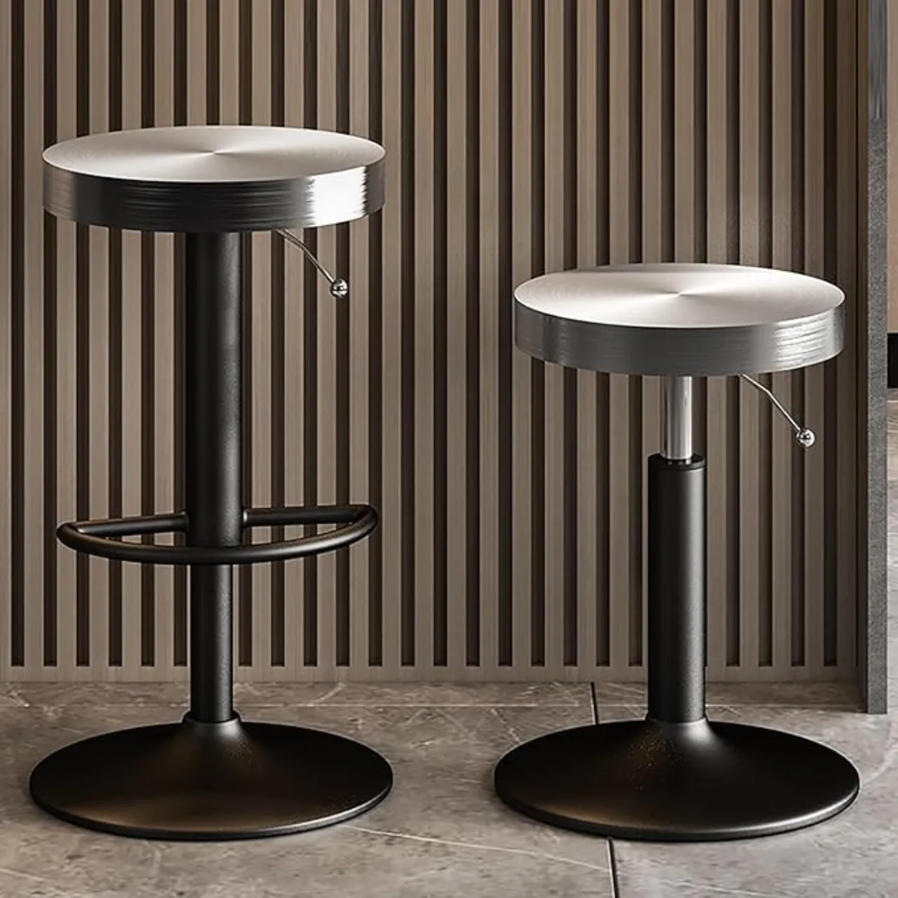 Modern Paslanmaz Çelik Döner Bar Taburesi