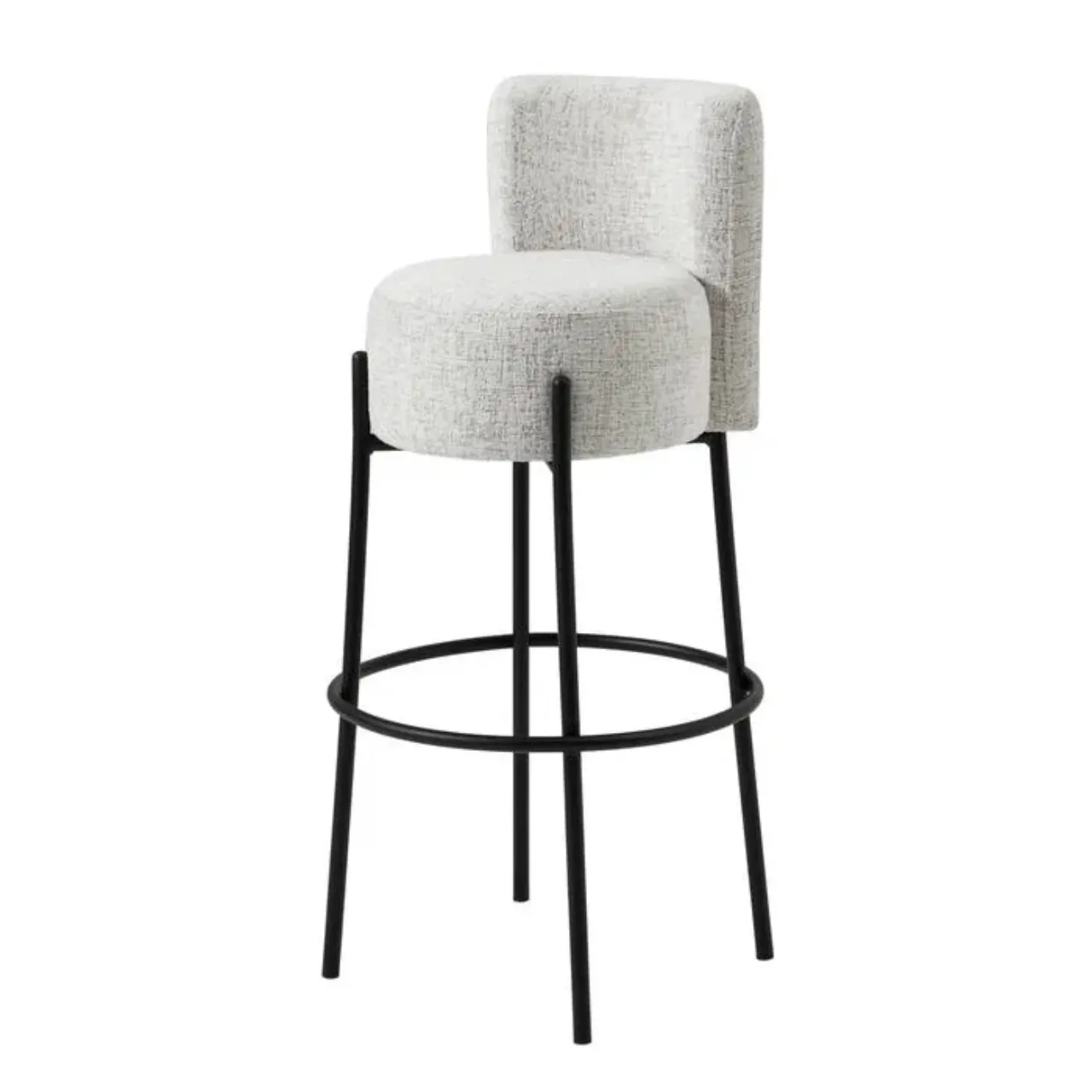 Modern Sırt Destekli Kumaş Bar Sandalyesi