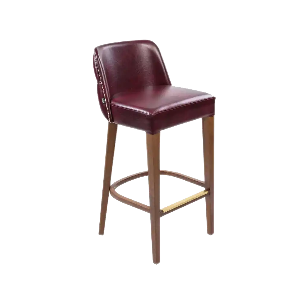 PERGE CAPİTONE AHŞAP BAR SANDALYESİ