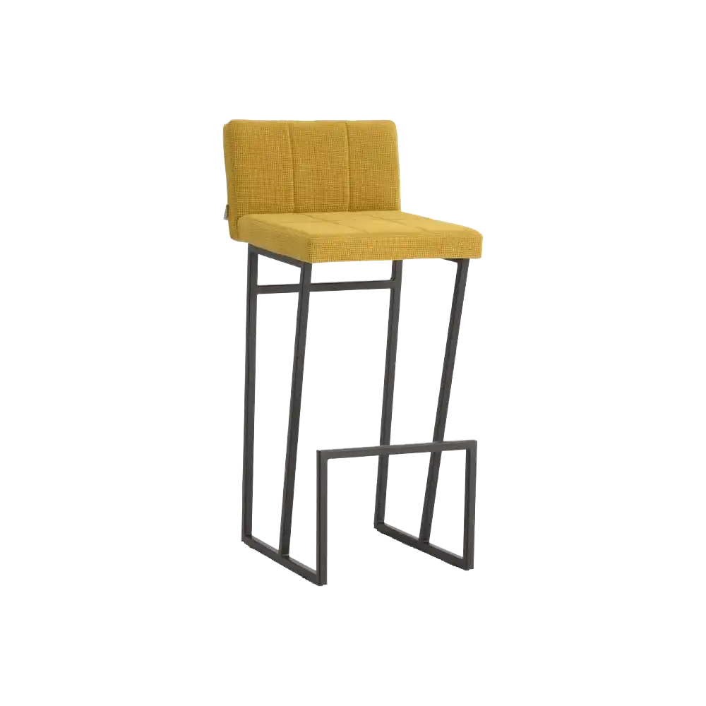 SARI METAL BAR SANDALYESİ