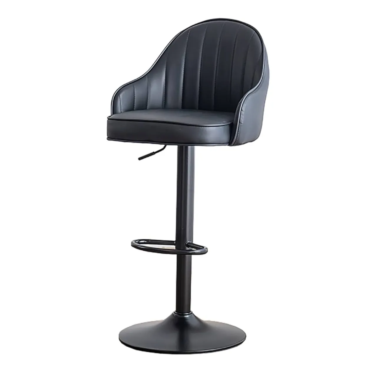 Yükseklik Ayarlı Deri Bar Sandalyesi