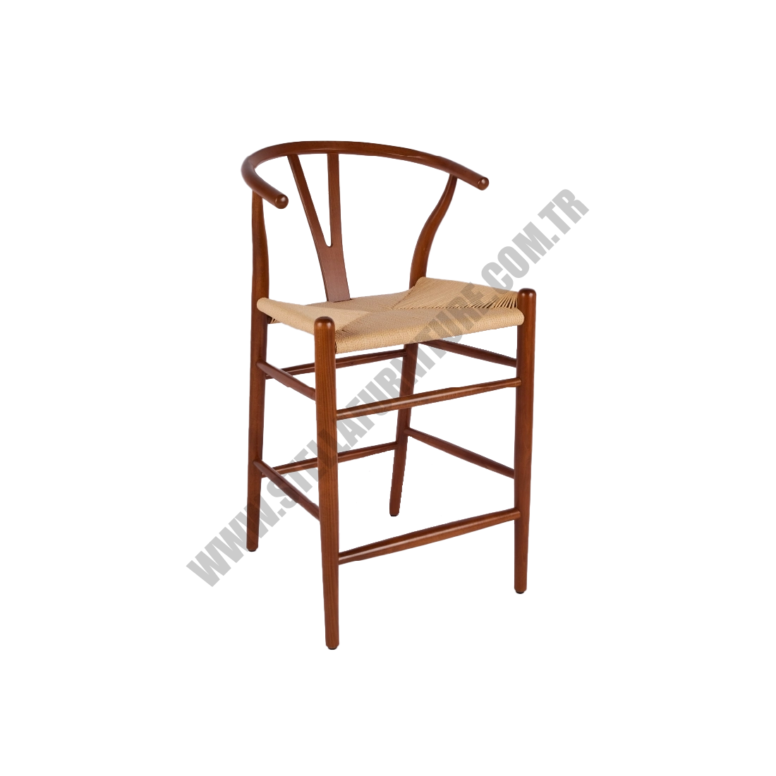 BAR WISHBONE AHŞAP SANDALYE