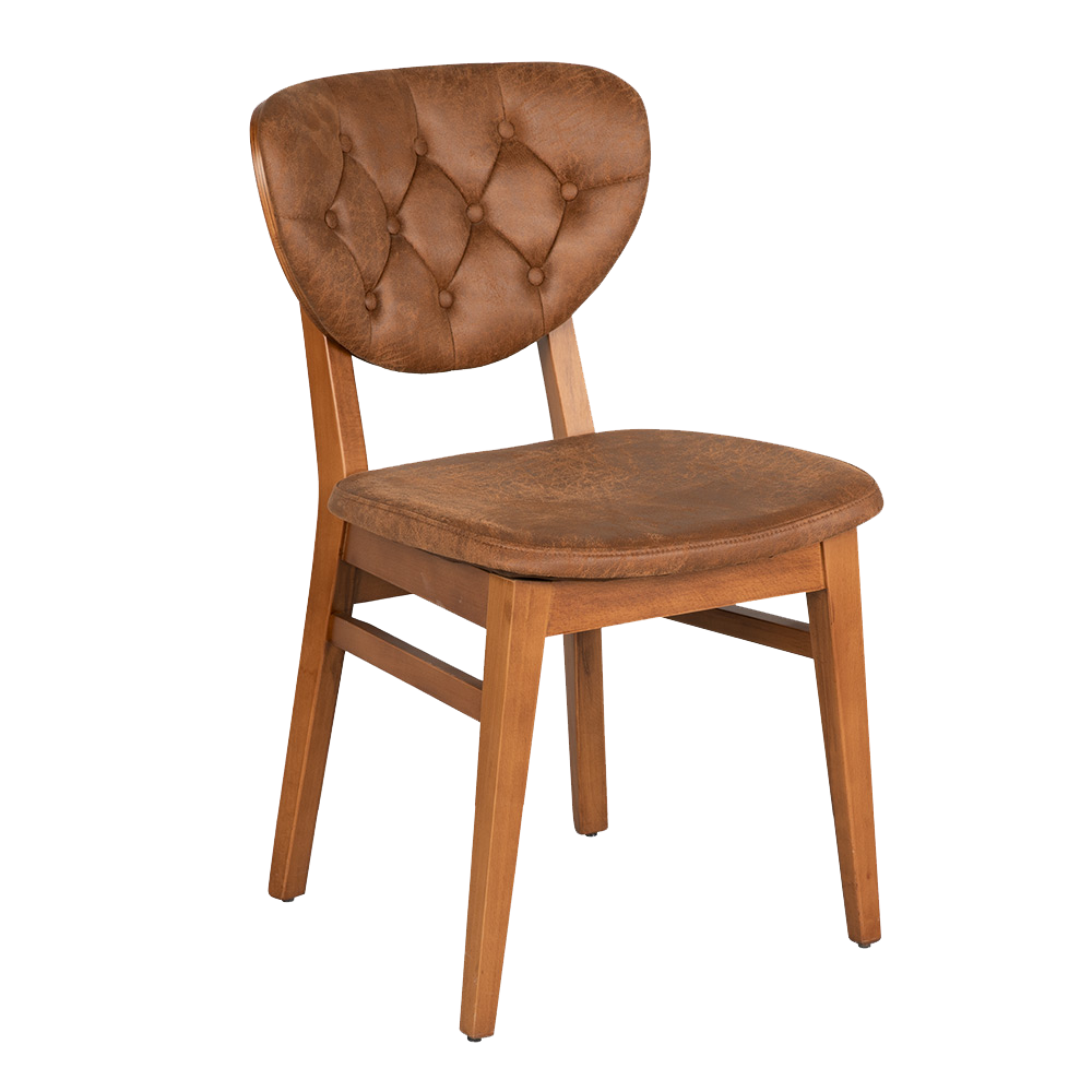 LİON DİKİŞLİ 03 CAPITONE AHŞAP CAFE SANDALYE
