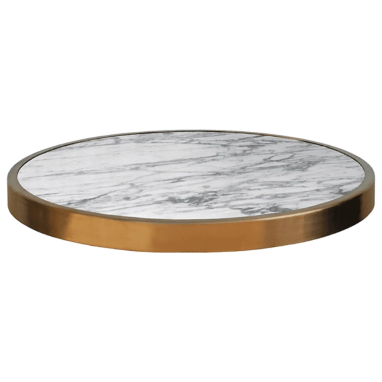 Metal Çerçeveli Mermer Desenli Compact Masa Tablası