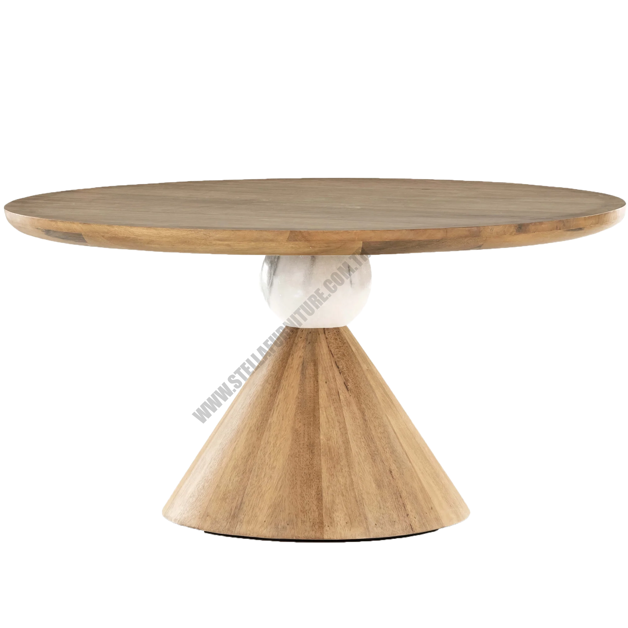 BİBİANNA DİNİNG TABLE, SMOKED HONEYWHİTE MARBLE