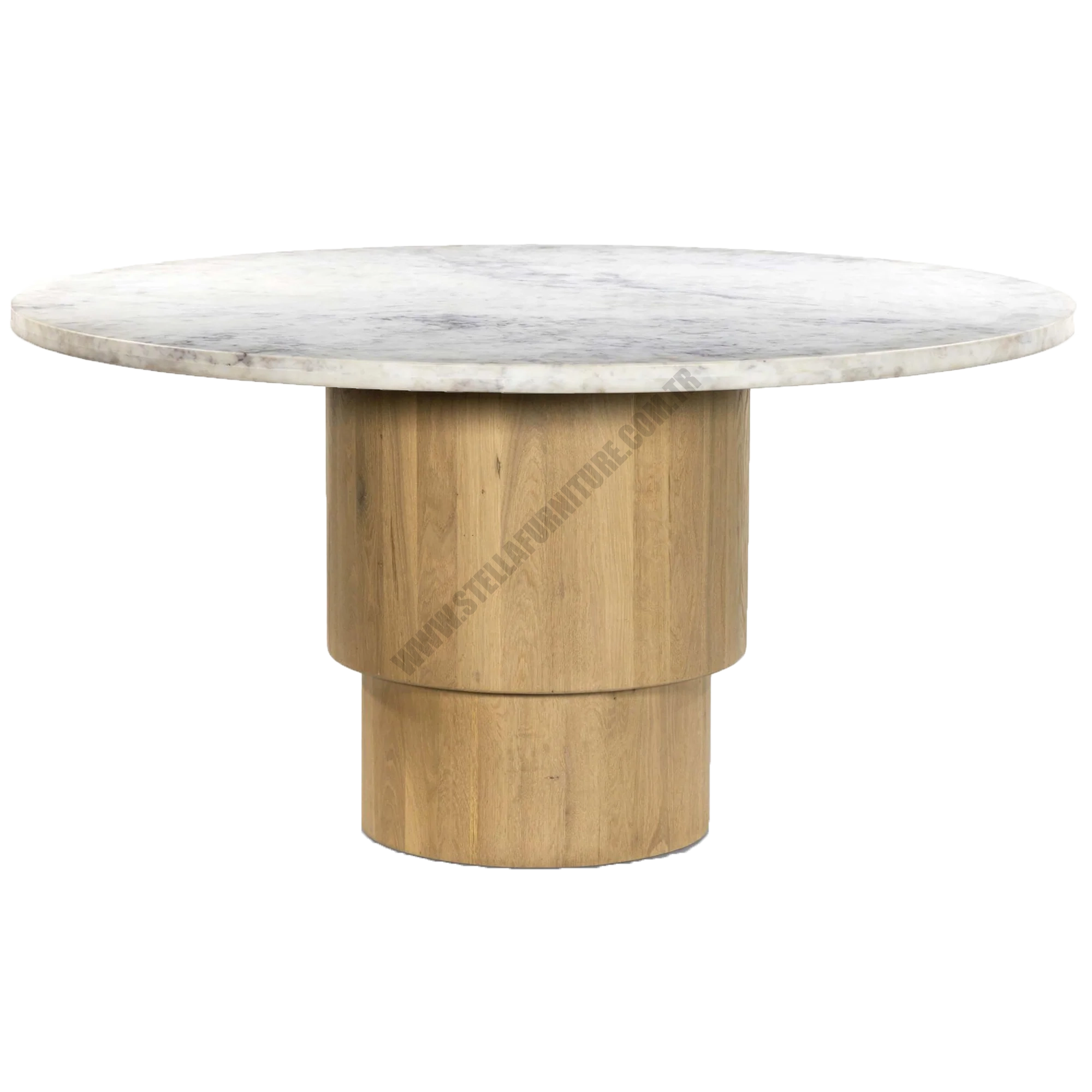 MARİAH ROUND DİNİNG TABLE, WHİTE MARBLE