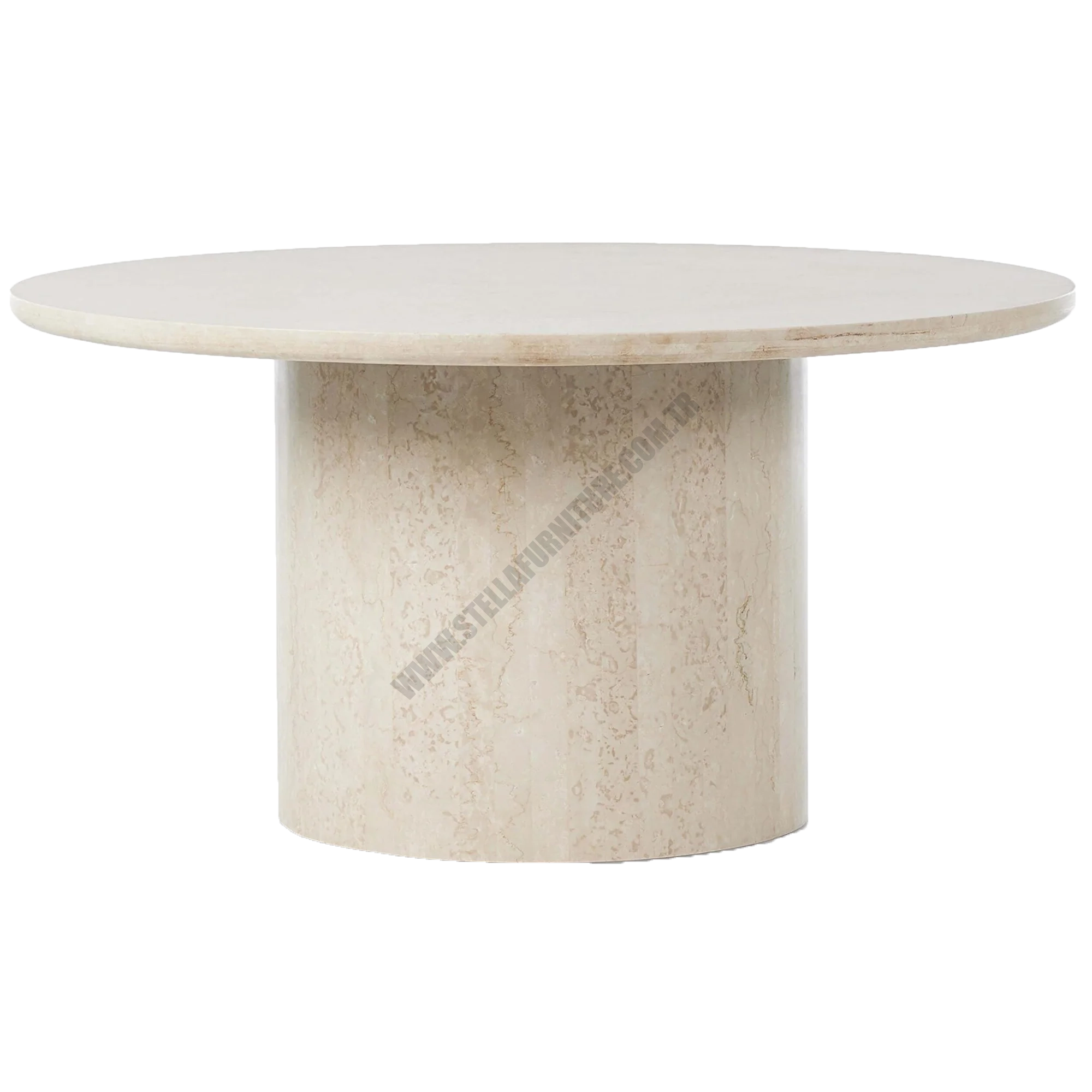 OAKLAND 60 ROUND OUTDOOR DİNİNG TABLE, CREAM MARBLE