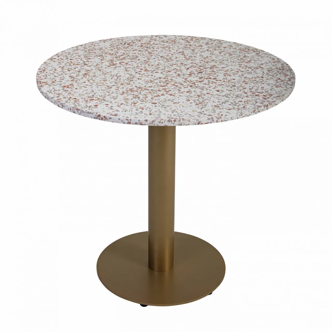 Terrazzo Desenli Yuvarlak Masa