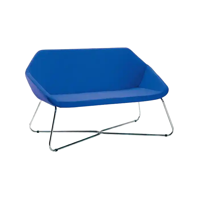 DİOGONAL MAVİ İKİLİ BEKLEME KROMLU AYAK