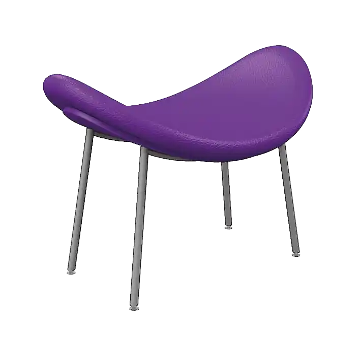 LİP MOR TEKLİ PUF KROM AYAKLI
