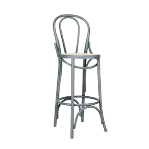 ASOS GRİ AHŞAP THONET BAR SANDALYESİ görsel 1