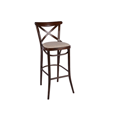 B150 OD DÖŞEMELİ AHŞAP BAR SANDALYESİ görsel 1