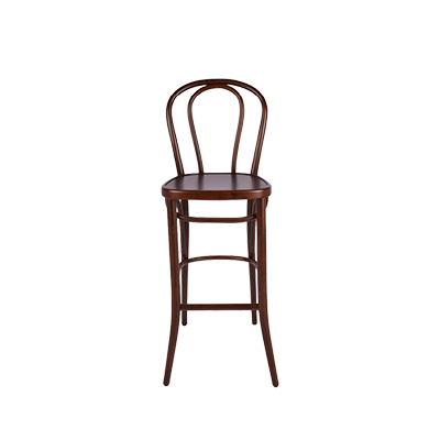Ahşap Thonet Bar Sandalyesi Kahverengi görsel 3