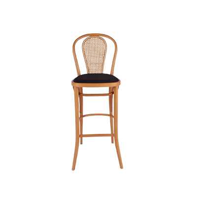 SHOD DÖŞEMELİ AHŞAP BAR SANDALYESİ görsel 2