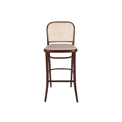 Thonet Ahşap Hazeranlı Bar Sandalyesi görsel 2