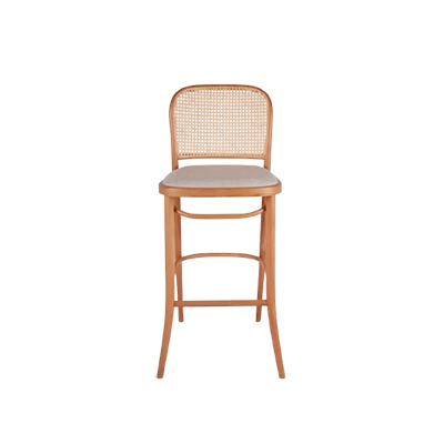 Shod Meşe Cilalı Thonet Bar Sandalyesi görsel 2