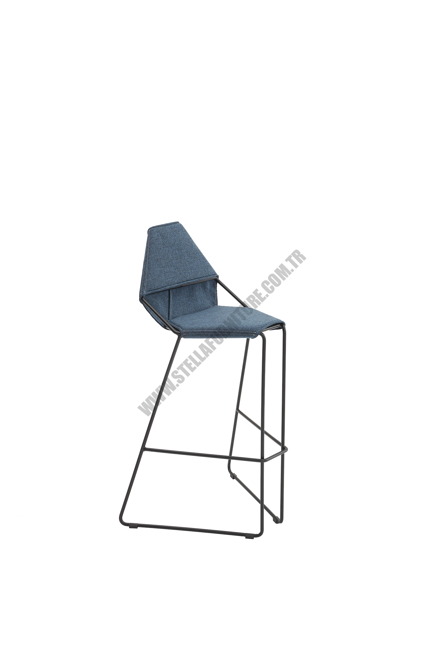 DELTA MAVİ BAR SANDALYESİ DÖŞEMELİ