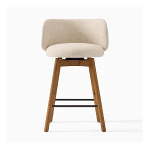 Devon Bar & Counter Stool, Swivel, Oak