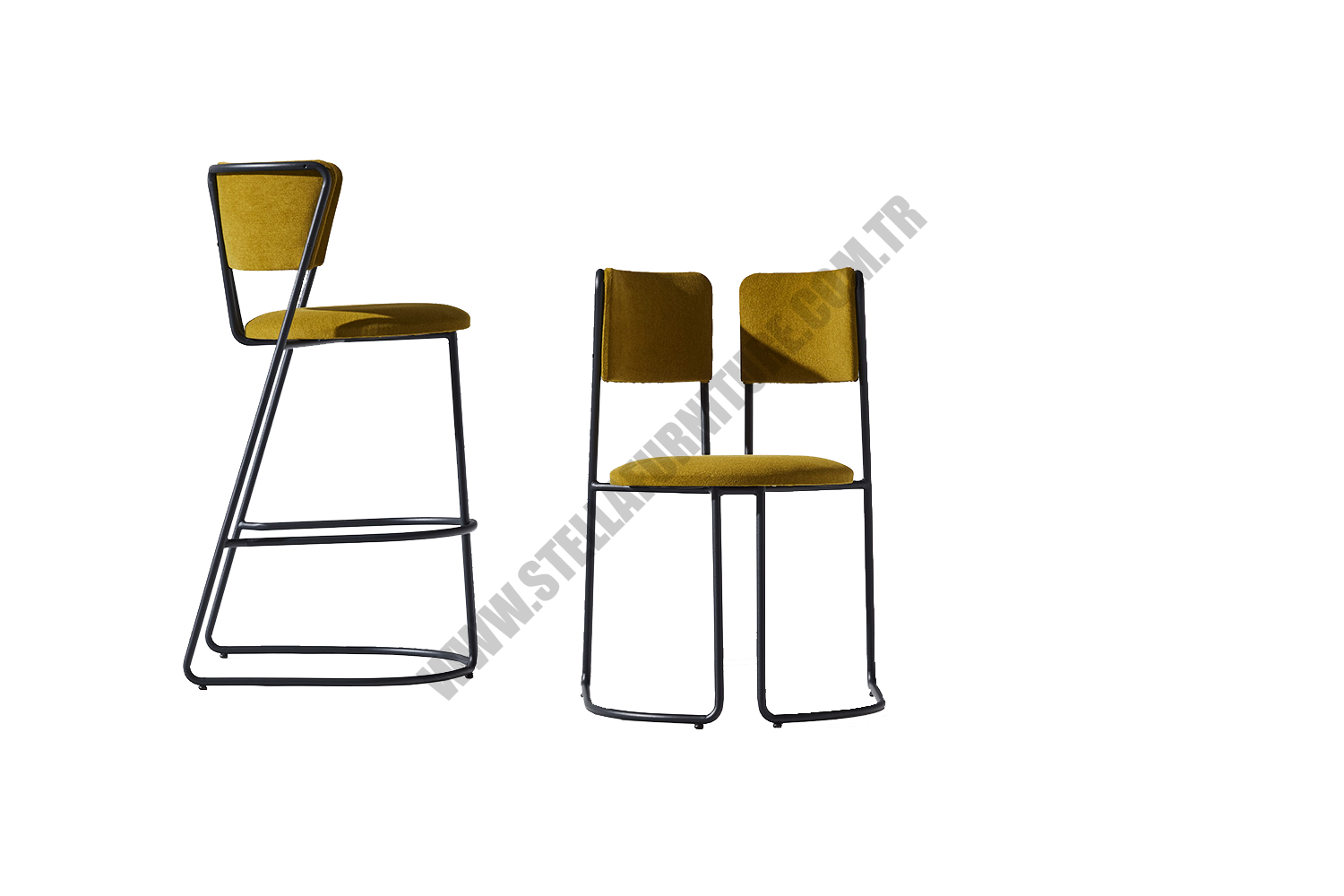 DUO SARI BAR SANDALYESİ