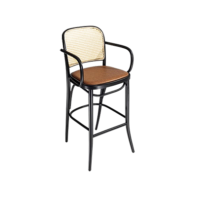 FARAH WICKER PLUS AHŞAP BAR  SANDALYESİ görsel 1