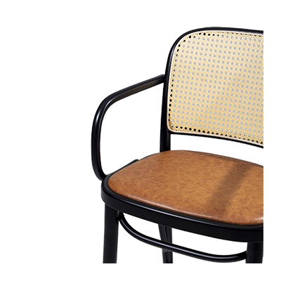 FARAH WICKER PLUS AHŞAP BAR  SANDALYESİ görsel 2