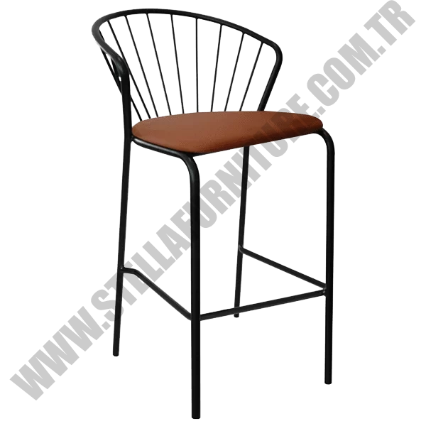 Ferro Metal Bar Stool with Cushion