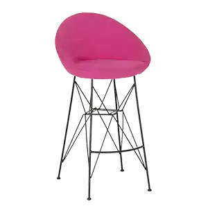 GOLD PEMBE TEL AYAK BAR SANDALYESİ görsel 1