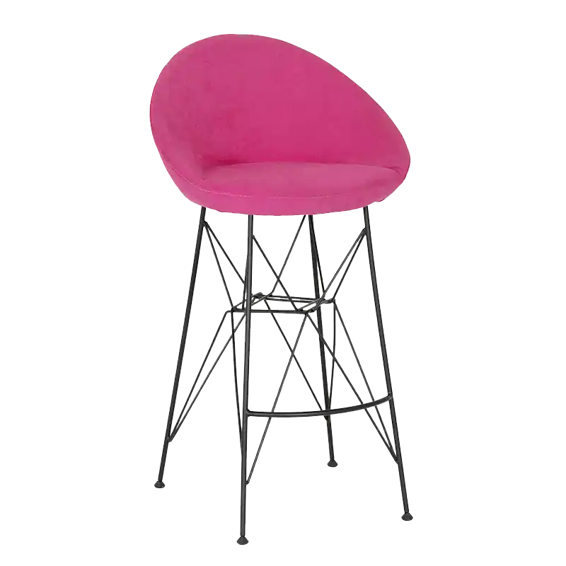 GOLD PEMBE TEL AYAK BAR SANDALYESİ