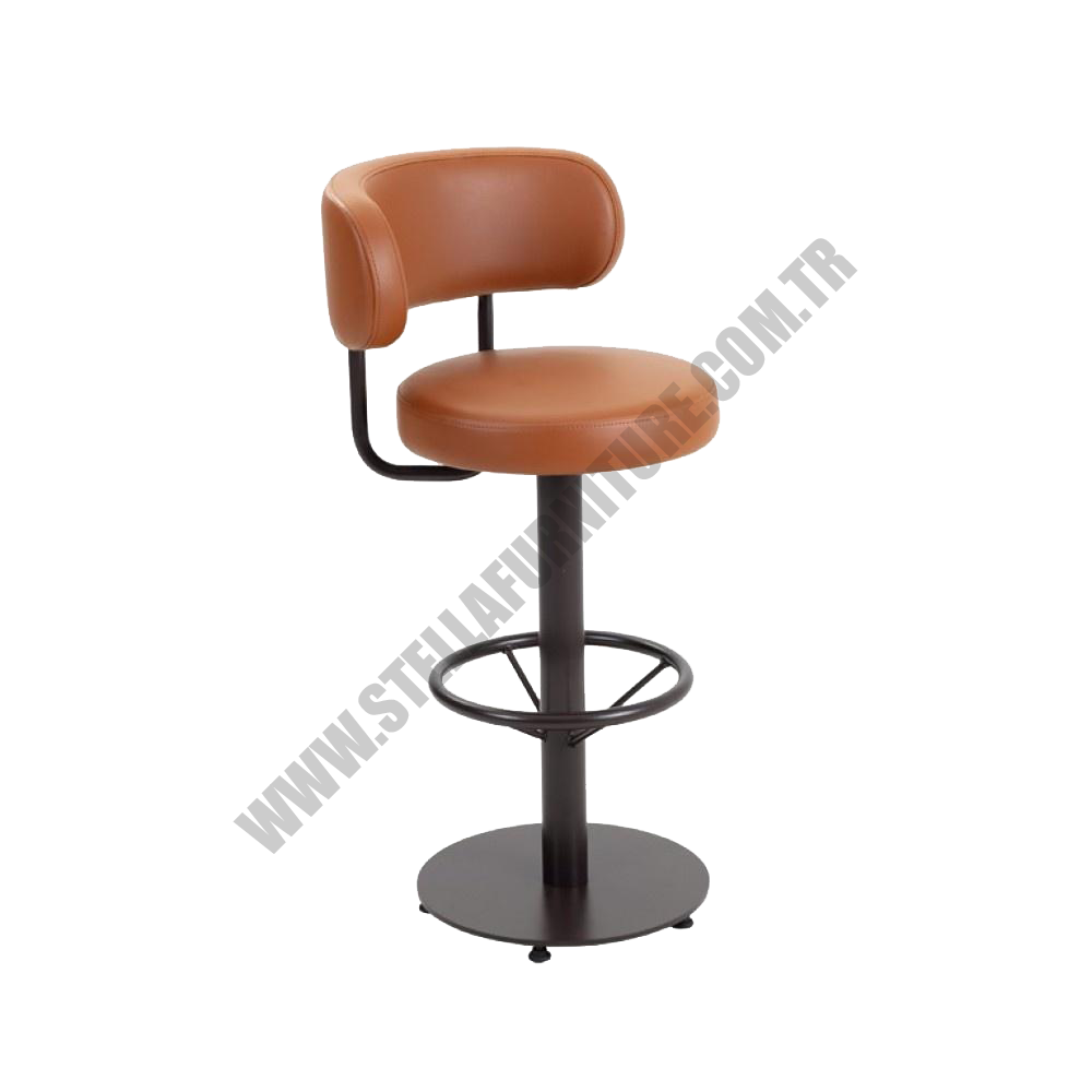 GROOT METAL KAHVERENGİ BAR SANDALYESİ