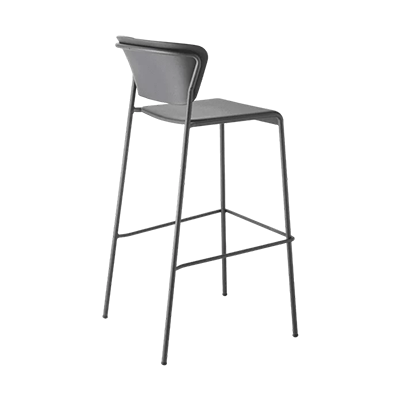 LISA TECHNOPOLYMER BAR SANDALYE GRİ H7565CM görsel 1