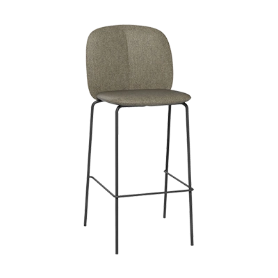 MENTHA DÖŞEMELİ BAR SANDALYE GRİ görsel 1