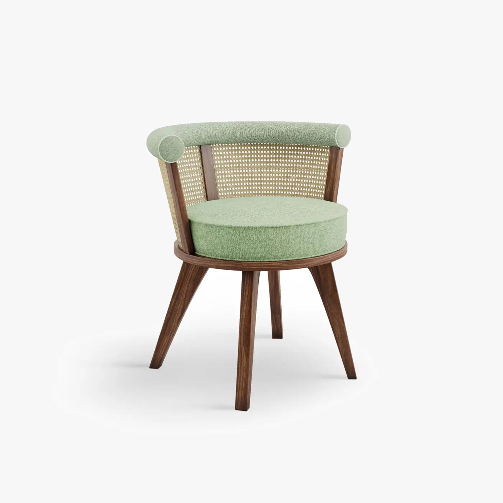 Linen Ahşap Rattan Sandalye görsel 2