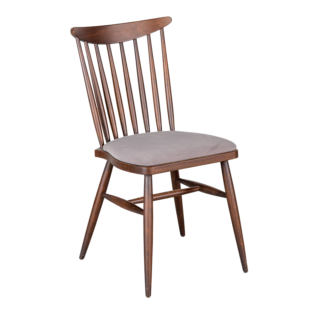 ZUCA KOLSUZ FONT DÖŞEMELİ AHŞAP CAFE SANDALYESİ