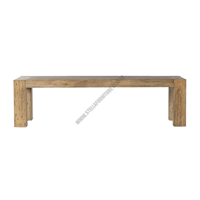 ABASO DİNİNG TABLE, RUSTİC WORMWOOD görsel 2