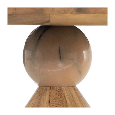BİBİANNA DİNİNG TABLE, SMOKED HONEYBLUSH MARBLE görsel 3