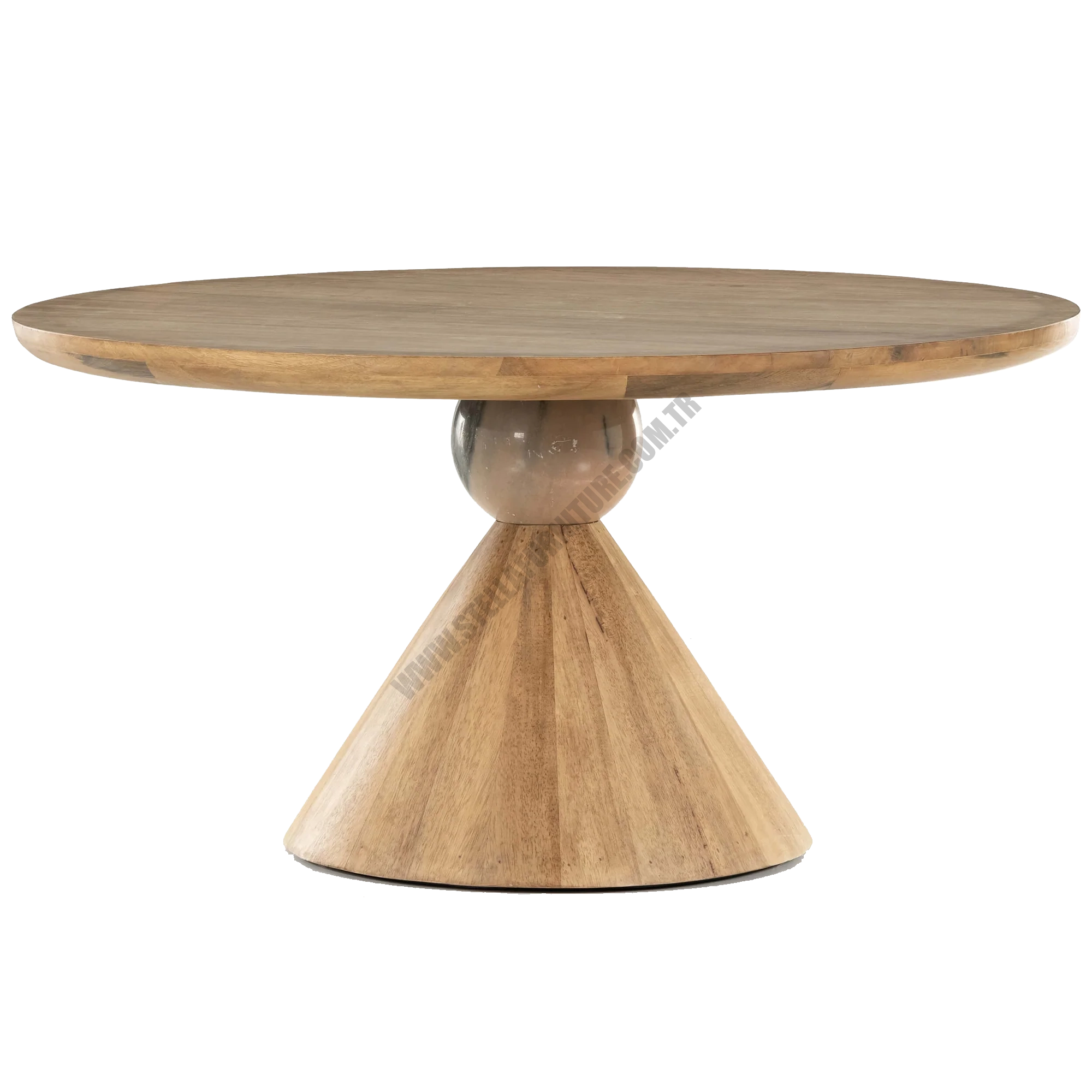 BİBİANNA DİNİNG TABLE, SMOKED HONEYBLUSH MARBLE