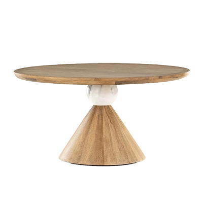 BİBİANNA DİNİNG TABLE, SMOKED HONEYWHİTE MARBLE