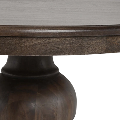 BROOKSİDE 60 ROUND DİNİNG TABLE, DARK BROWN görsel 2