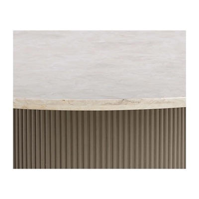 CATALDİ ROUND DİNİNG TABLE, TAUPE görsel 4