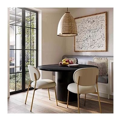CHELSEA ROUND DİNİNG TABLE, BLACK görsel 4