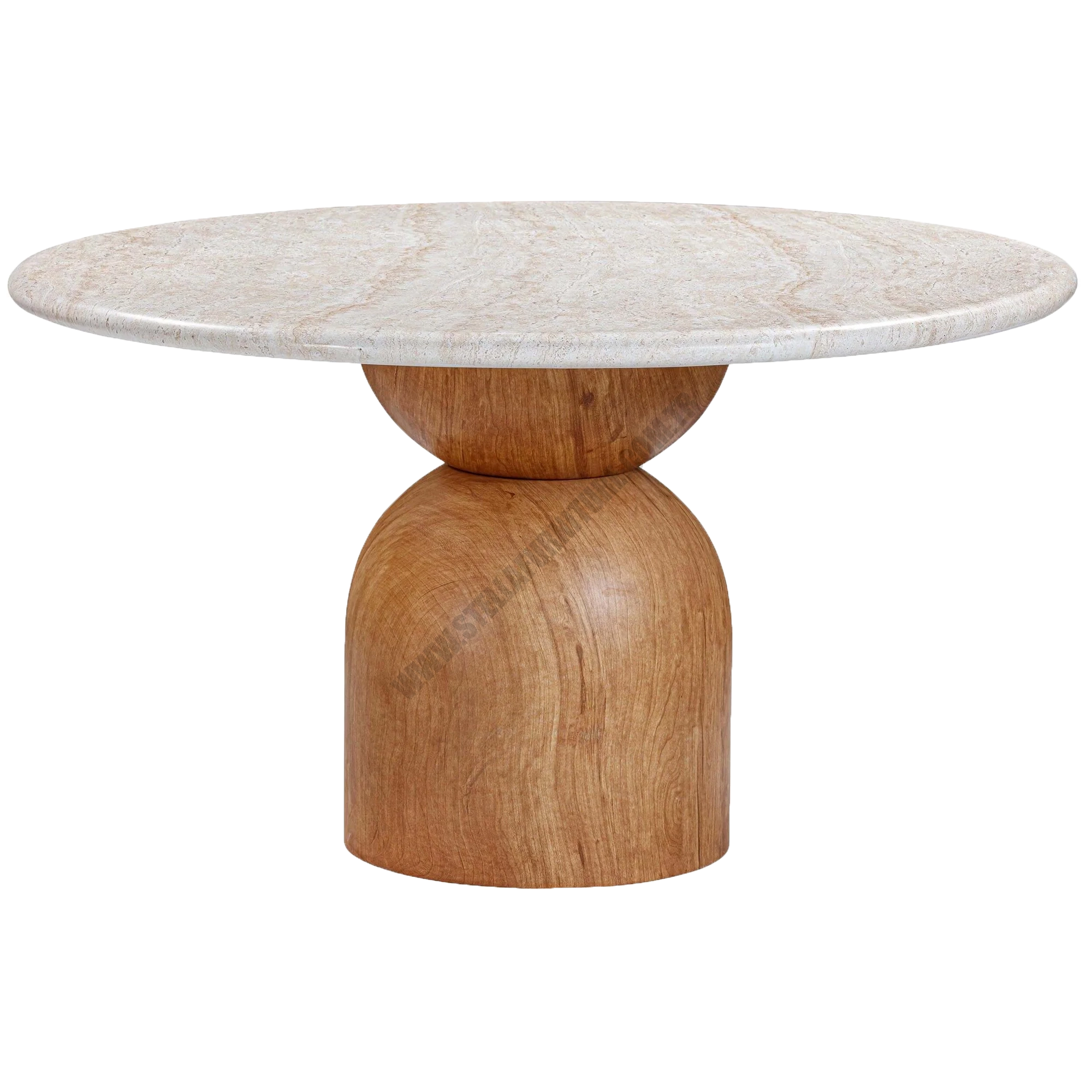 CYNTHİA OUTDOOR ROUND DİNİNG TABLE, TRAVERTİNE