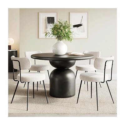 HALS DİNİNG TABLE, BLACK görsel 4