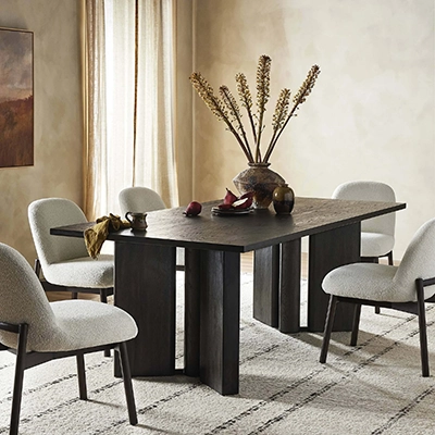 HUXLEY BLACK DINING TABLE görsel 4